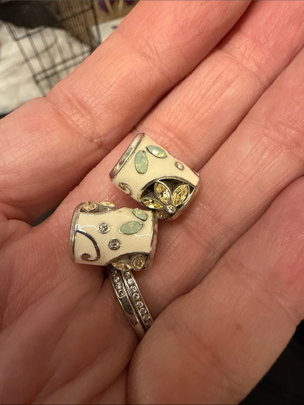 Brighton Enamel Floral Bead Charms